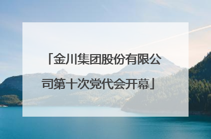 金川集团股份有限公司第十次党代会开幕