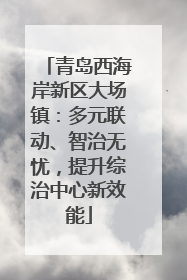 青岛西海岸新区大场镇：多元联动、智治无忧，提升综治中心新效能