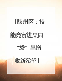 陕州区：技能竞赛进果园 “袋”出增收新希望