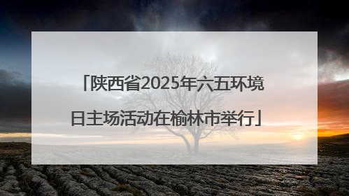 陕西省2025年六五环境日主场活动在榆林市举行