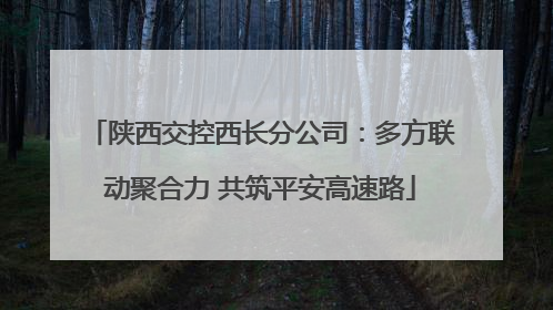 陕西交控西长分公司：多方联动聚合力 共筑平安高速路