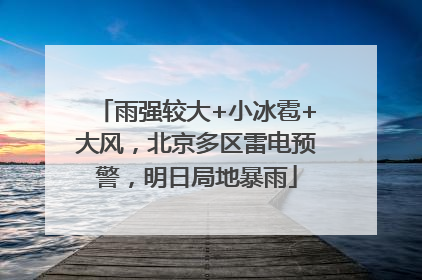 雨强较大+小冰雹+大风，北京多区雷电预警，明日局地暴雨
