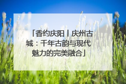 香约庆阳丨庆州古城：千年古韵与现代魅力的完美融合