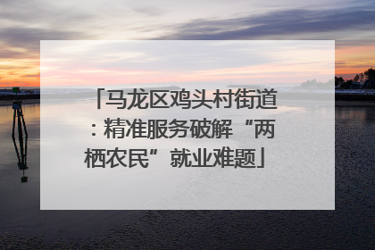 马龙区鸡头村街道：精准服务破解“两栖农民”就业难题