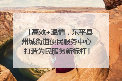 高效+温情,东平县州城街道便民服务中心打造为民服务新标杆