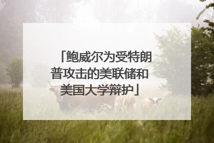 鲍威尔为受特朗普攻击的美联储和美国大学辩护
