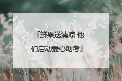 鲜果送清凉 他们启动爱心助考