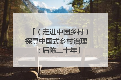 （走进中国乡村）探寻中国式乡村治理：后陈二十年