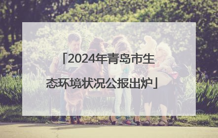 2024年青岛市生态环境状况公报出炉