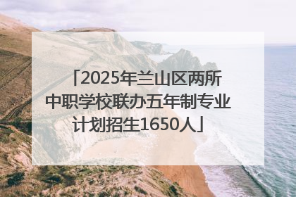 2025年兰山区两所中职学校联办五年制专业计划招生1650人