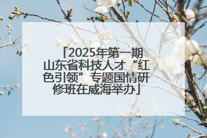 2025年第一期山东省科技人才“红色引领”专题国情研修班在威海举办
