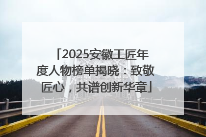 2025安徽工匠年度人物榜单揭晓：致敬匠心，共谱创新华章
