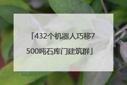 432个机器人巧移7500吨石库门建筑群