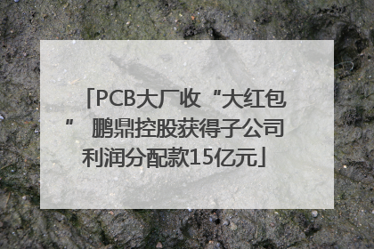 PCB大厂收“大红包” 鹏鼎控股获得子公司利润分配款15亿元